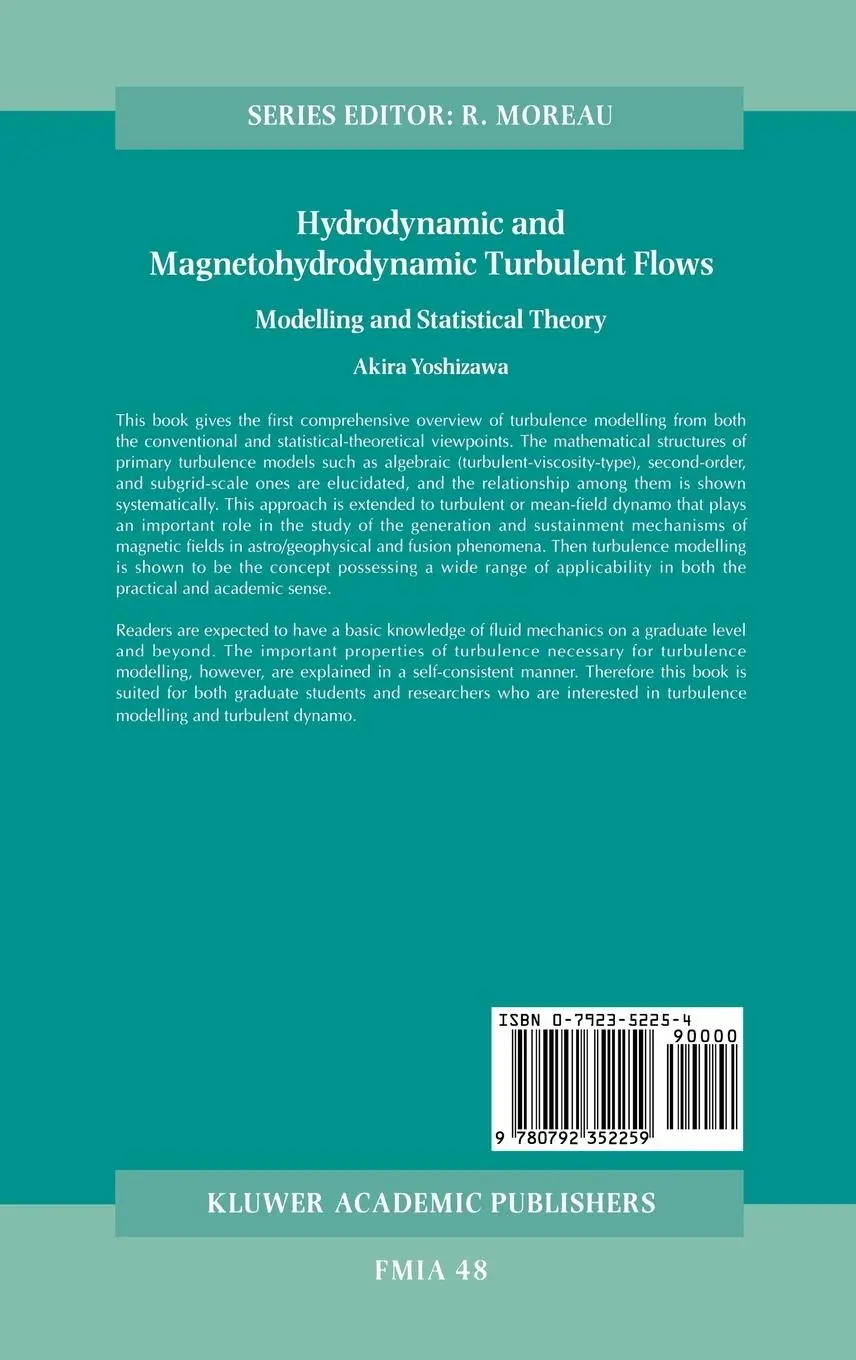 Rückseite: 9780792352259 | Hydrodynamic and Magnetohydrodynamic Turbulent Flows | A. Yoshizawa