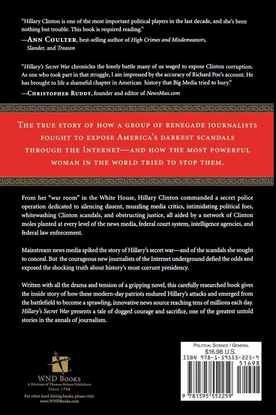 Rückseite: 9781595552259 | The Hillary's Secret War | Richard Poe | Taschenbuch | Englisch | 2004