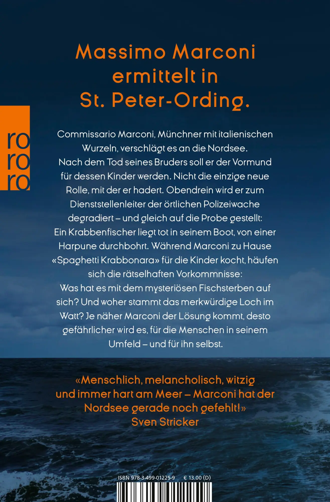 Rückseite: 9783499012259 | Marconi und der tote Krabbenfischer | Ein St.-Peter-Ording-Krimi