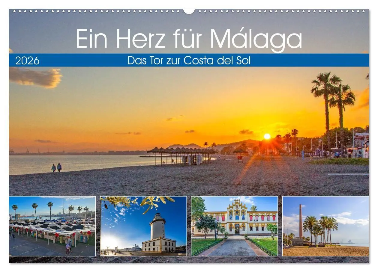 Cover: 9783516692259 | Ein Herz für Málaga (Wandkalender 2026 DIN A2 quer), CALVENDO...