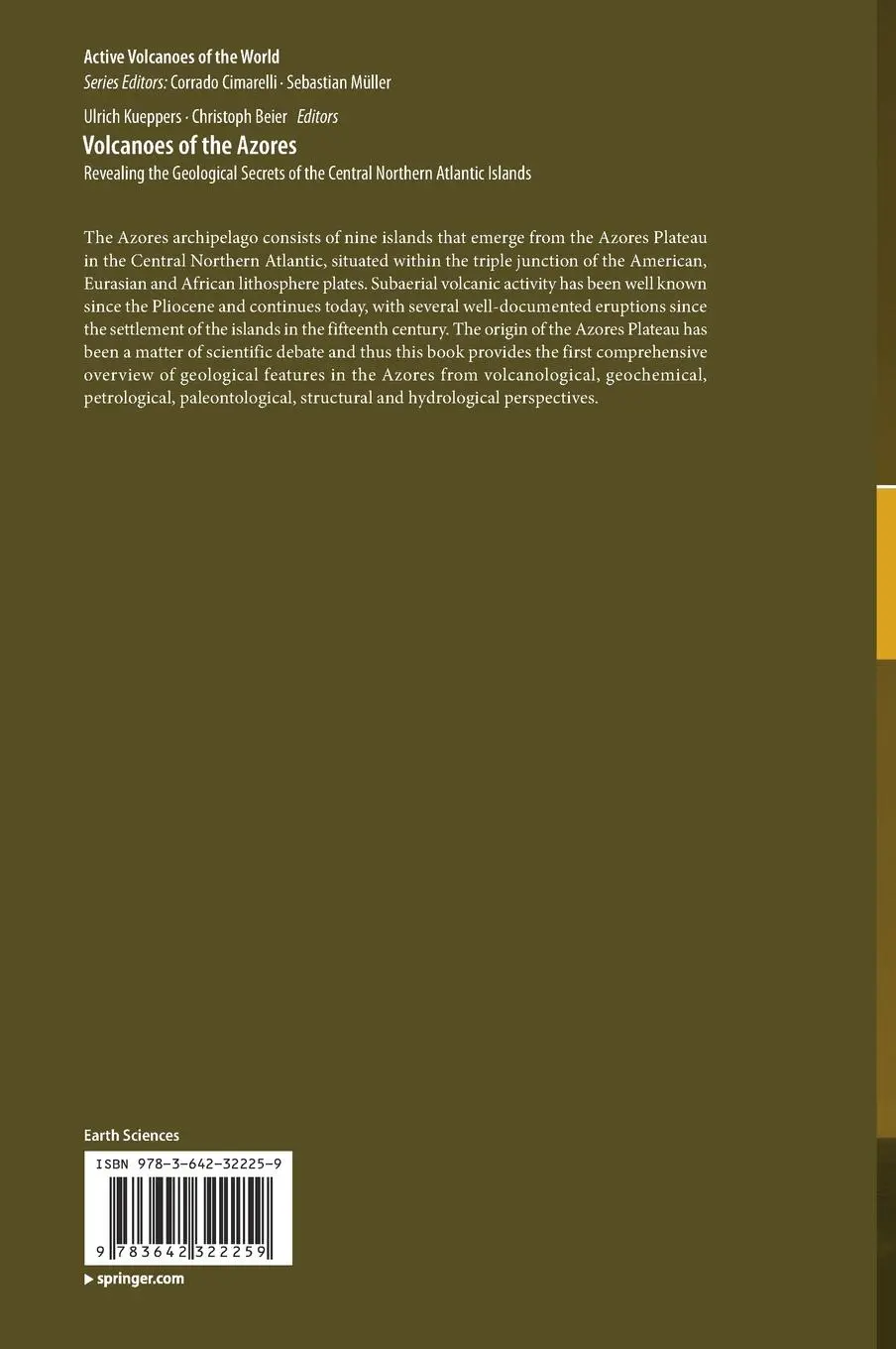 Rückseite: 9783642322259 | Volcanoes of the Azores | Christoph Beier (u. a.) | Buch | xv | 2018