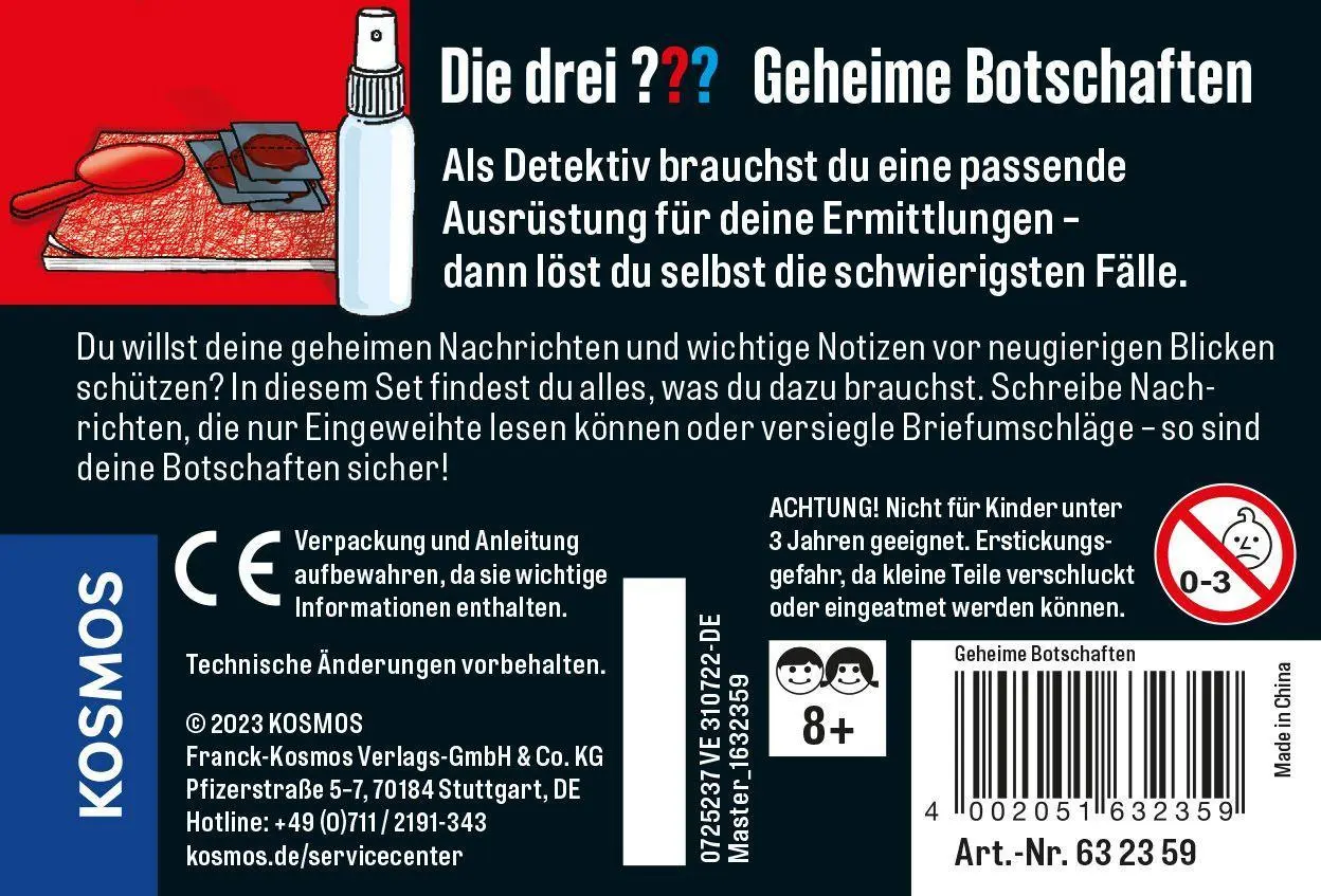 Bild: 4002051632359 | Die drei ??? Geheime Botschaften | Detektiv-Set | Spiel | Die drei ???