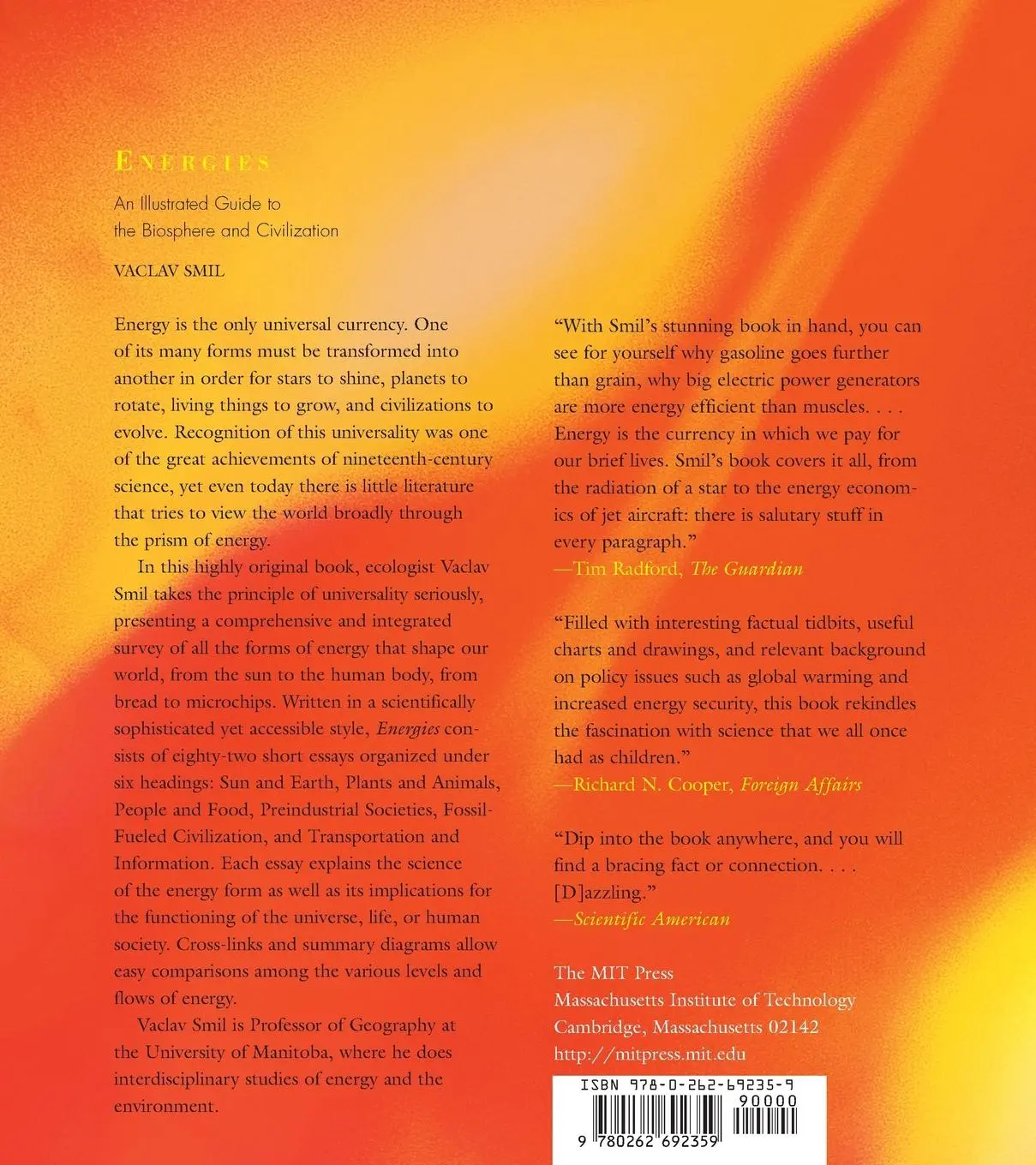 Rückseite: 9780262692359 | Energies | An Illustrated Guide to the Biosphere and Civilization