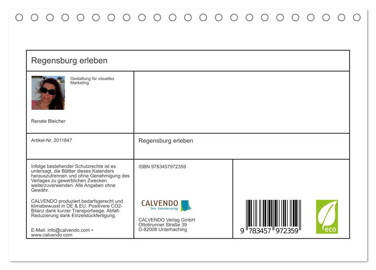 Bild: 9783457972359 | Regensburg erleben (Tischkalender 2026 DIN A5 quer), CALVENDO...