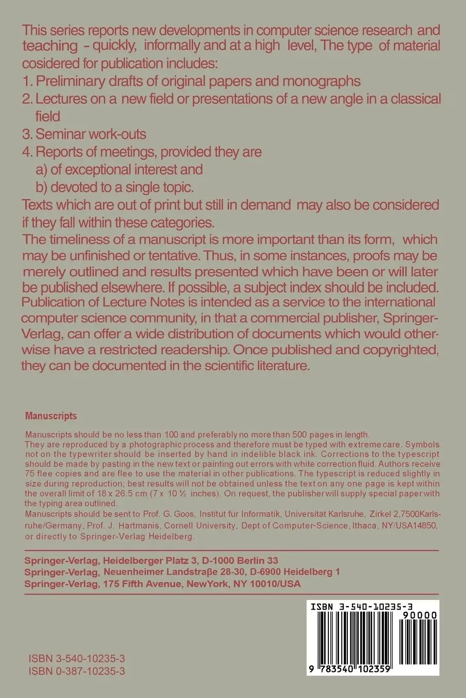 Rückseite: 9783540102359 | A Calculus of Communicating Systems | R. Milner | Taschenbuch | 1980