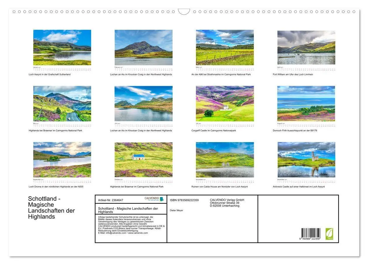 Bild: 9783569222359 | Schottland - Magische Landschaften der Highlands (Wandkalender 2027...