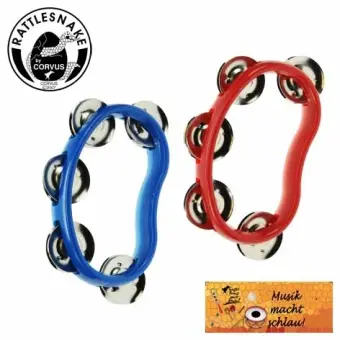 Cover: 4047542602459 | Tamburin mini, rot/blau | Rattlesnake® | In Polybeutel | A600245