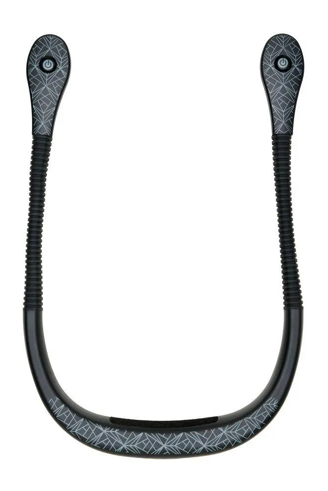 Neklite (Black) Premium Duo-Leselicht zum Umhängen - wiederaufladbar - mit vielen Einstellungen