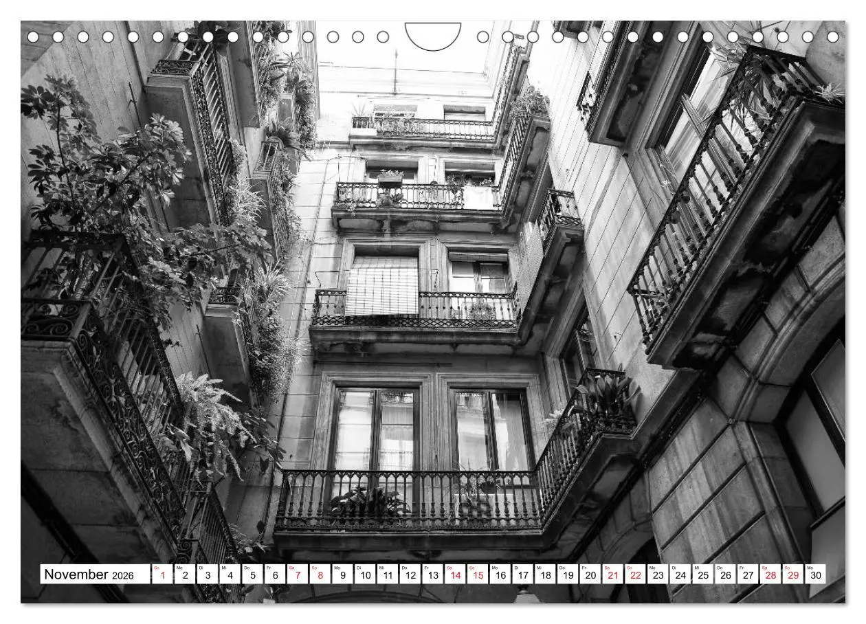 Bild: 9783516122459 | Barcelona Schwarz / Weiß Impressionen (Wandkalender 2026 DIN A4...
