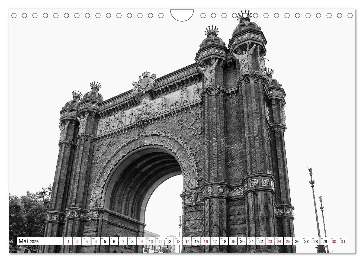 Bild: 9783516122459 | Barcelona Schwarz / Weiß Impressionen (Wandkalender 2026 DIN A4...