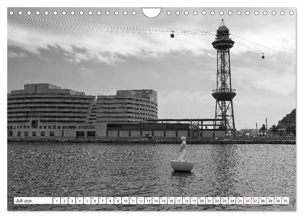 Bild: 9783516122459 | Barcelona Schwarz / Weiß Impressionen (Wandkalender 2026 DIN A4...