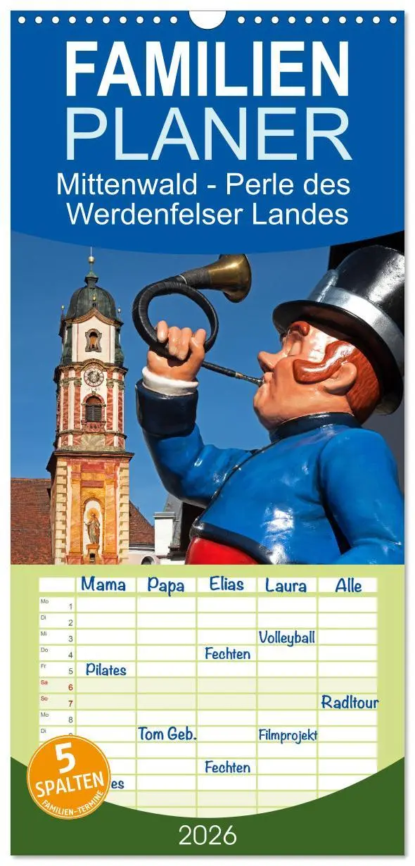 Cover: 9783516502459 | Familienplaner 2026 - Mittenwald - Perle des Werdenfelser Landes...