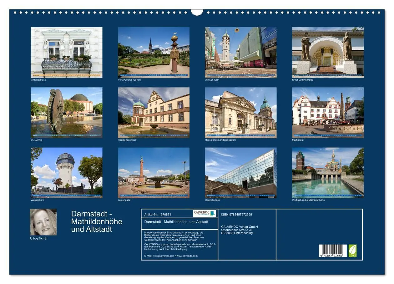 Bild: 9783457572559 | Darmstadt - Mathildenhöhe und Altstadt (Wandkalender 2026 DIN A2...