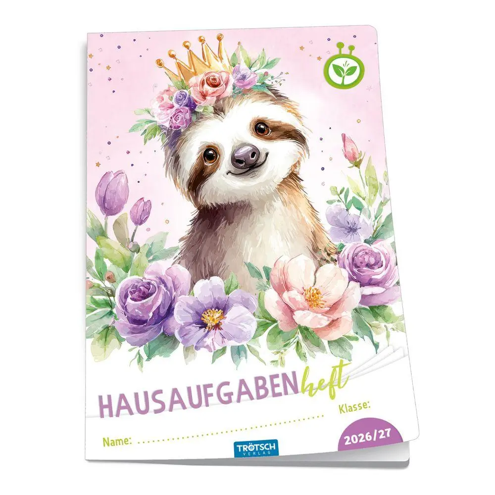 Cover: 4251901512659 | TRÖTSCH - Jahresbezogenes Hausaufgabenheft Grundschule Faultier 26/27