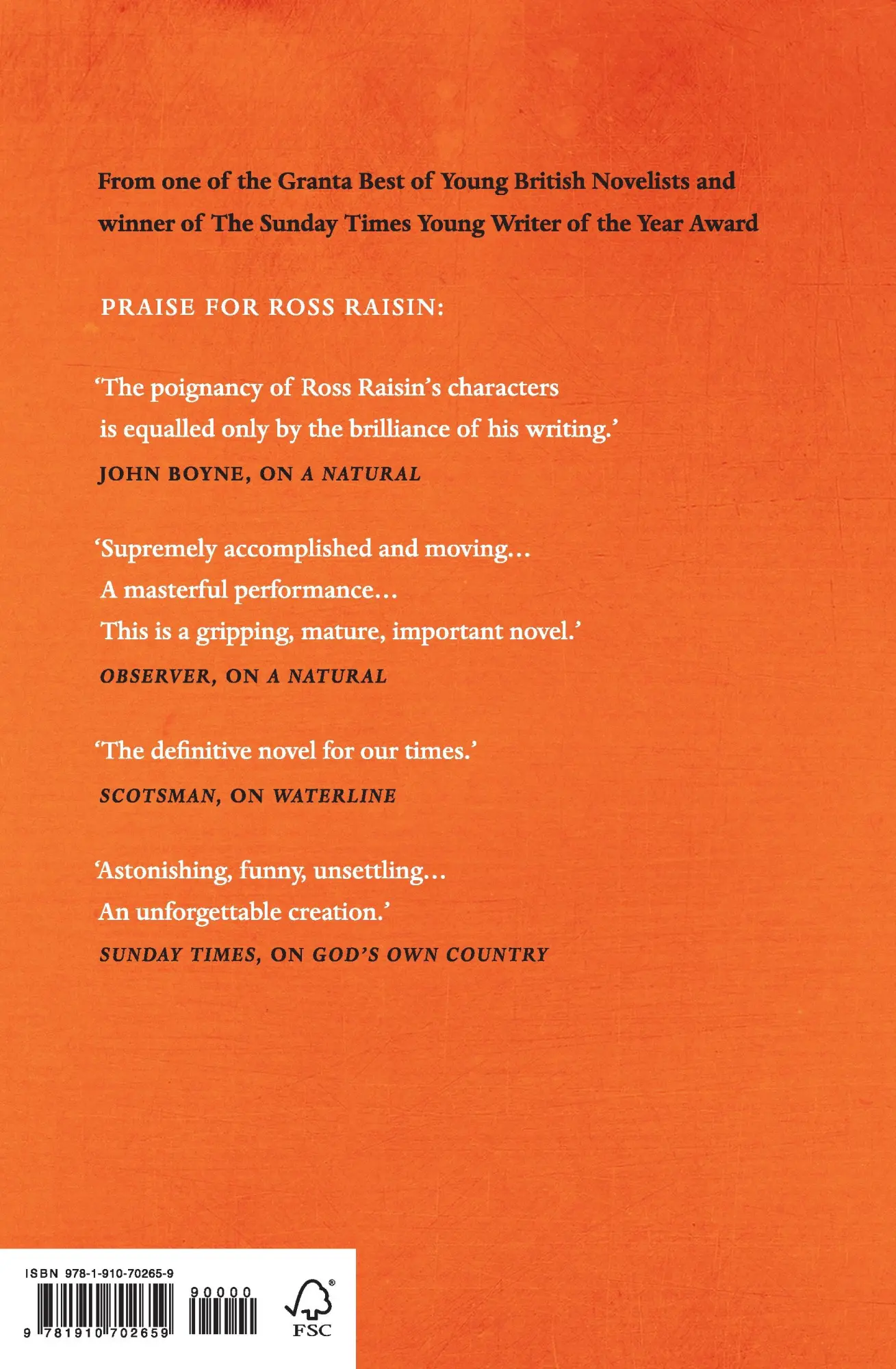 Rückseite: 9781910702659 | A Hunger | From the prizewinning author of GOD'S OWN COUNTRY | Raisin
