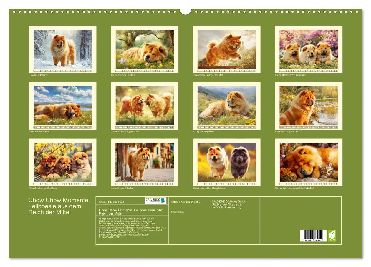 Bild: 9783457942659 | Chow Chow Momente. Fellpoesie aus dem Reich der Mitte (Wandkalender...