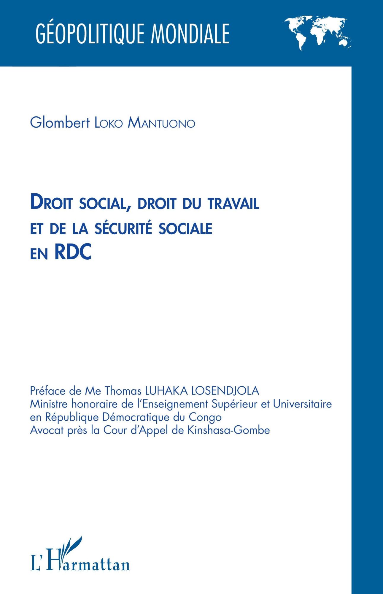 Cover: 9782343252759 | Droit social, droit du travail et de la sécurité sociale en RDC | Buch