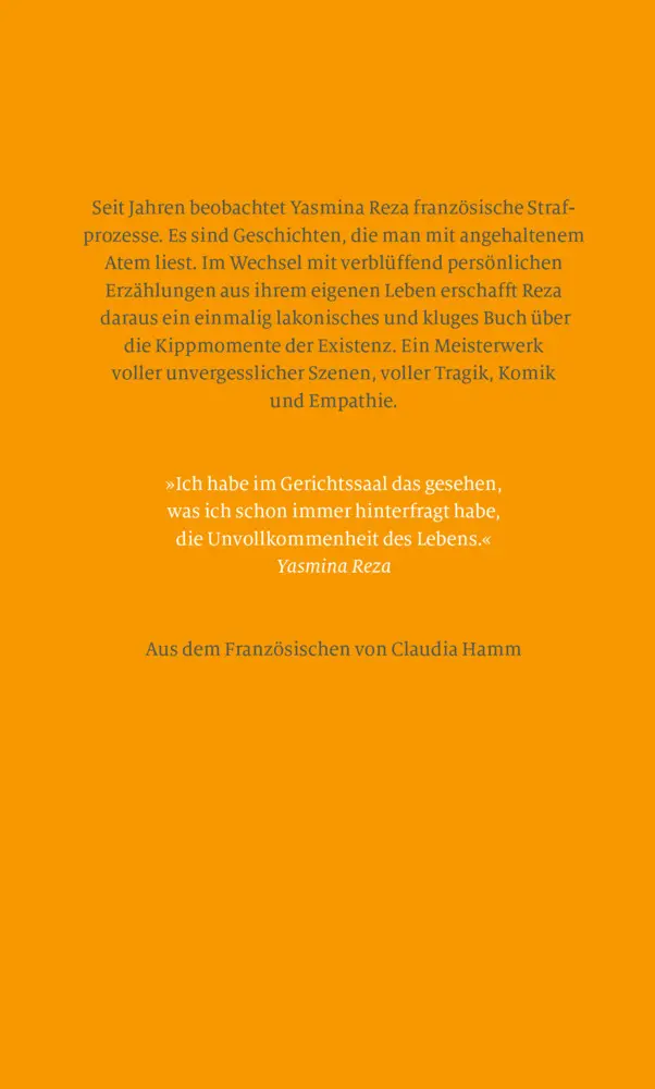Bild: 9783446282759 | Die Rückseite des Lebens | Yasmina Reza | Buch | 208 S. | Deutsch