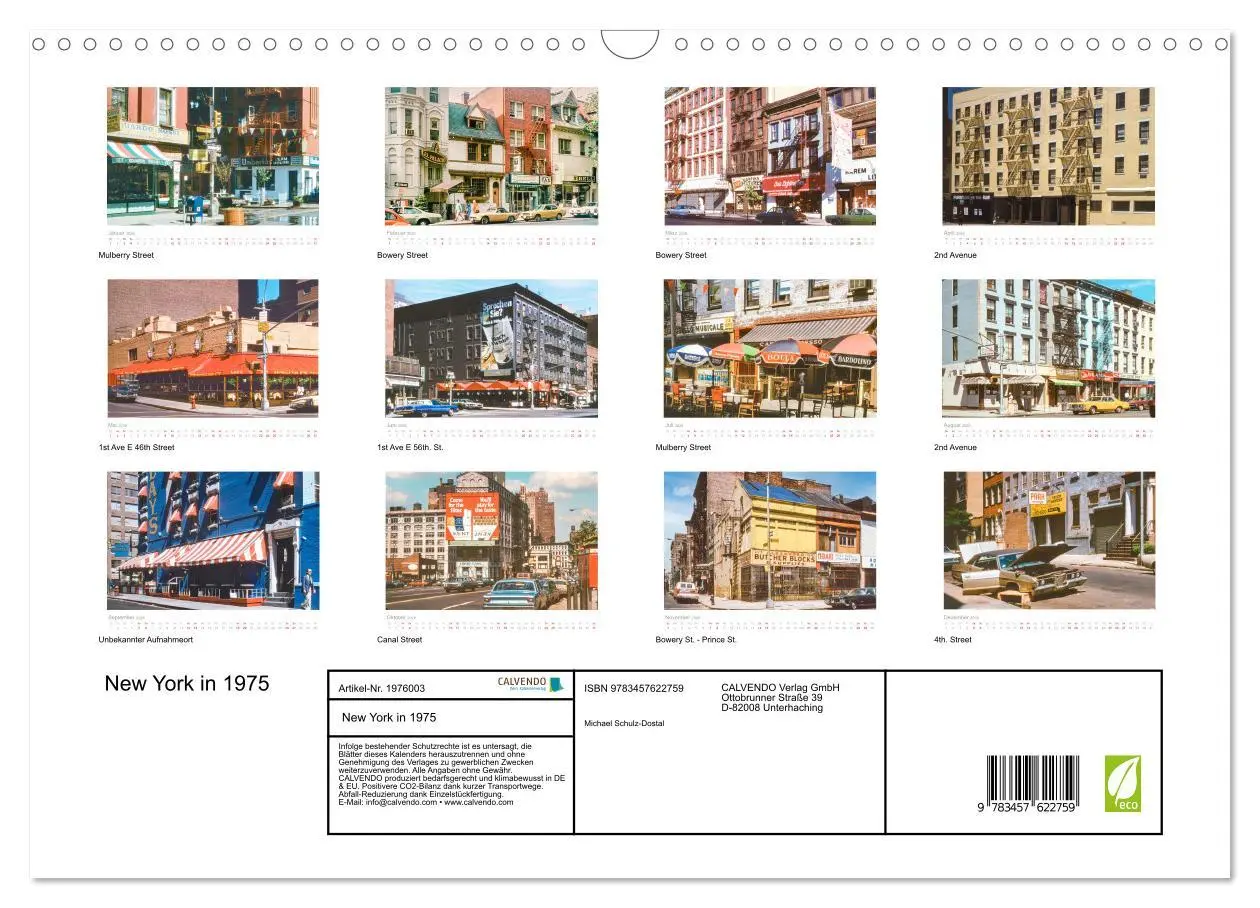 Bild: 9783457622759 | New York in 1975 (Wandkalender 2026 DIN A3 quer), CALVENDO...