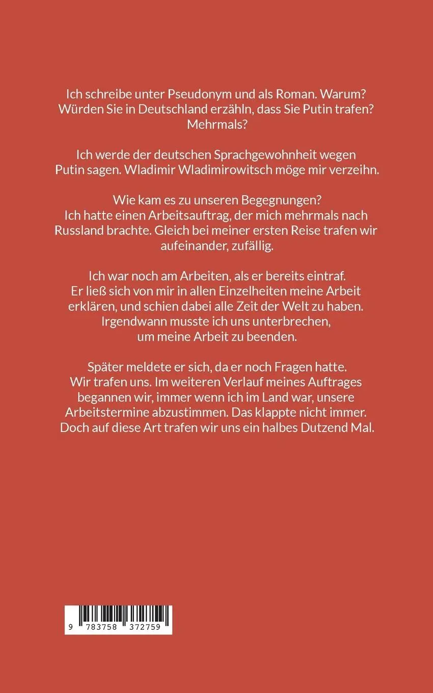 Rückseite: 9783758372759 | Mein Jahr mit Putin | Anna Karenina | Taschenbuch | 80 S. | Deutsch