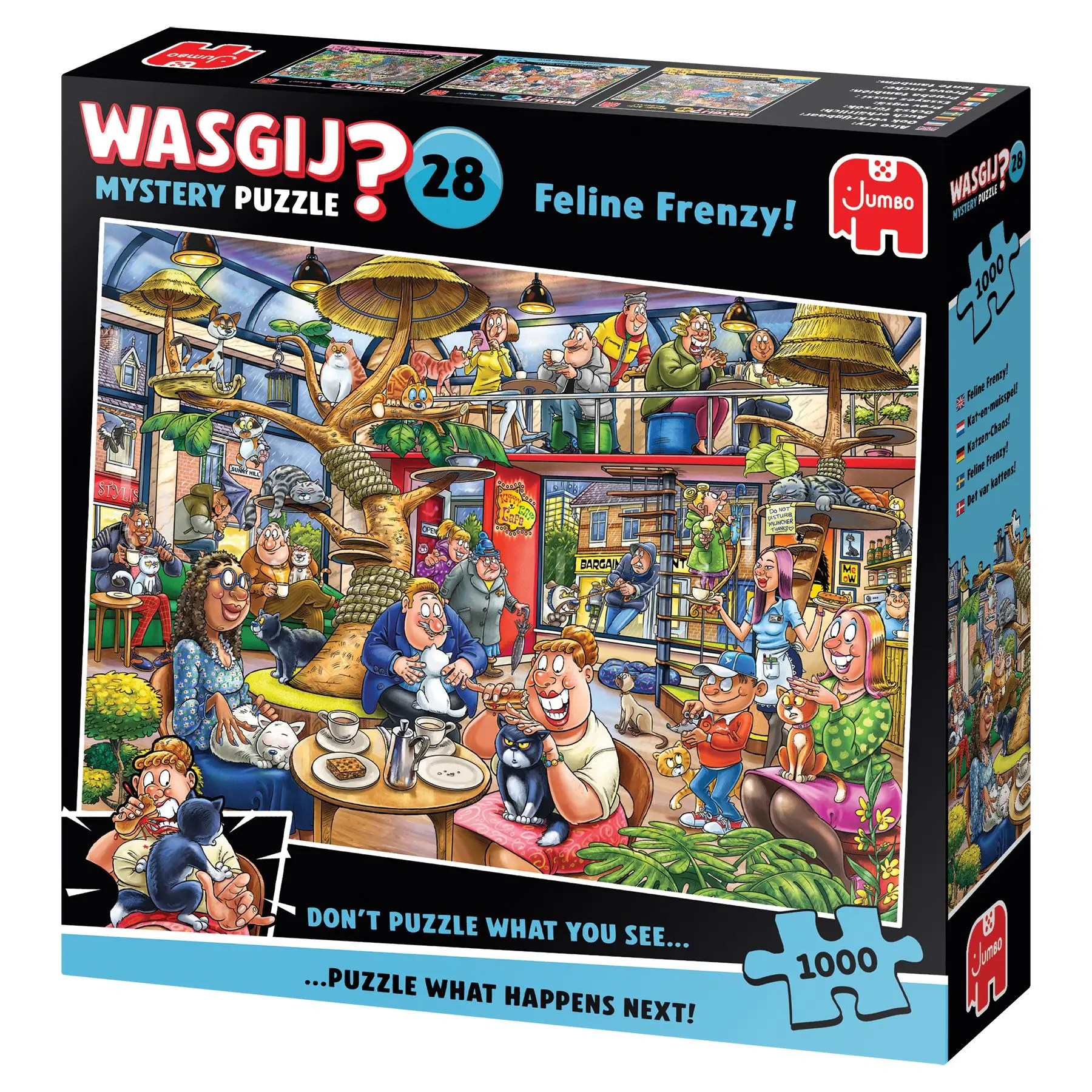 Bild: 8721017602859 | Wasgij Mystery 28 - Feline Frenzy - Puzzle 1000 Teile | Spiel | 2025