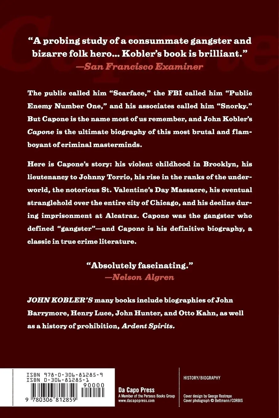 Rückseite: 9780306812859 | Capone | The Life and World of Al Capone | John Kobler | Taschenbuch