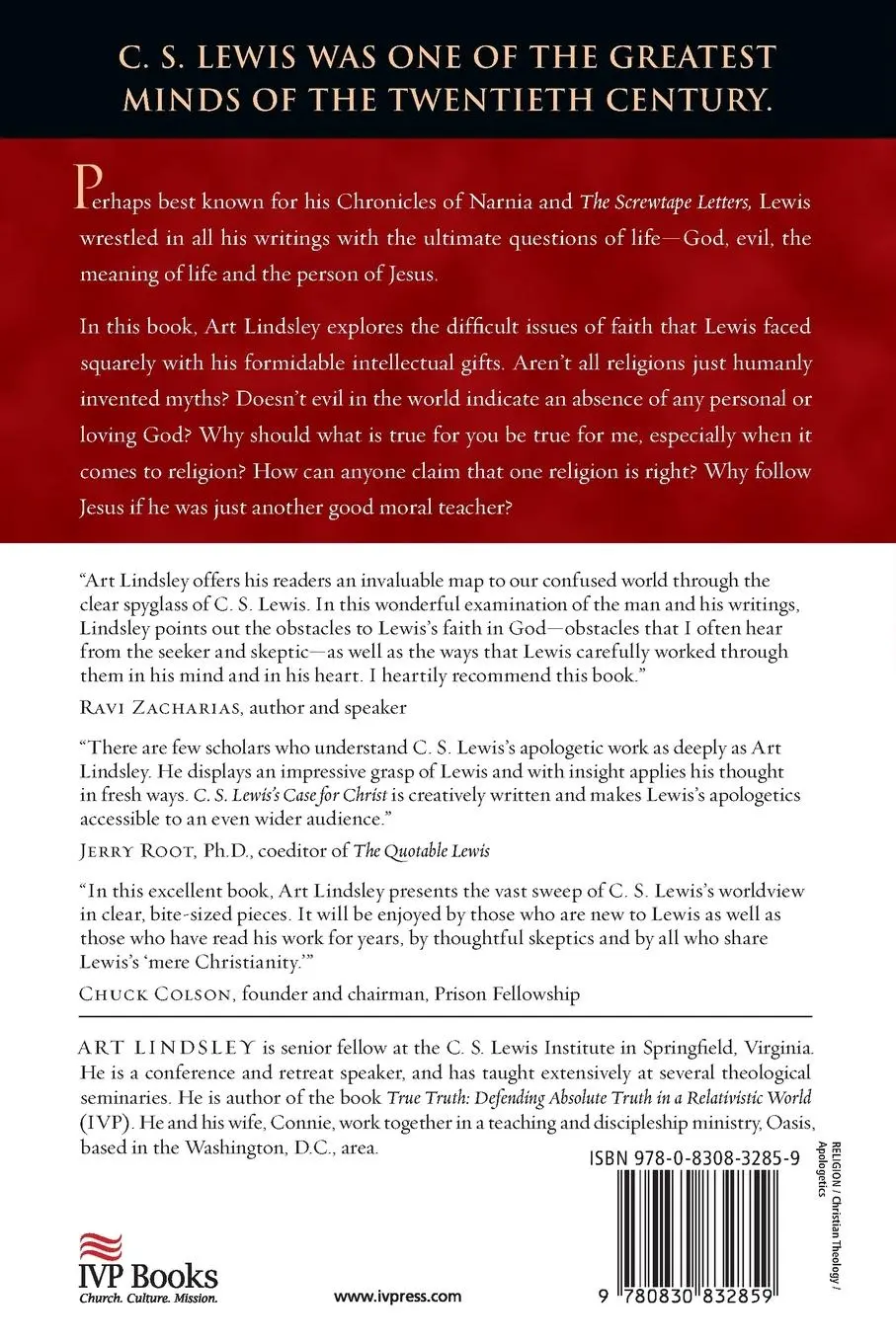 Rückseite: 9780830832859 | C. S. Lewis's Case for Christ | Art Lindsley | Taschenbuch | Englisch
