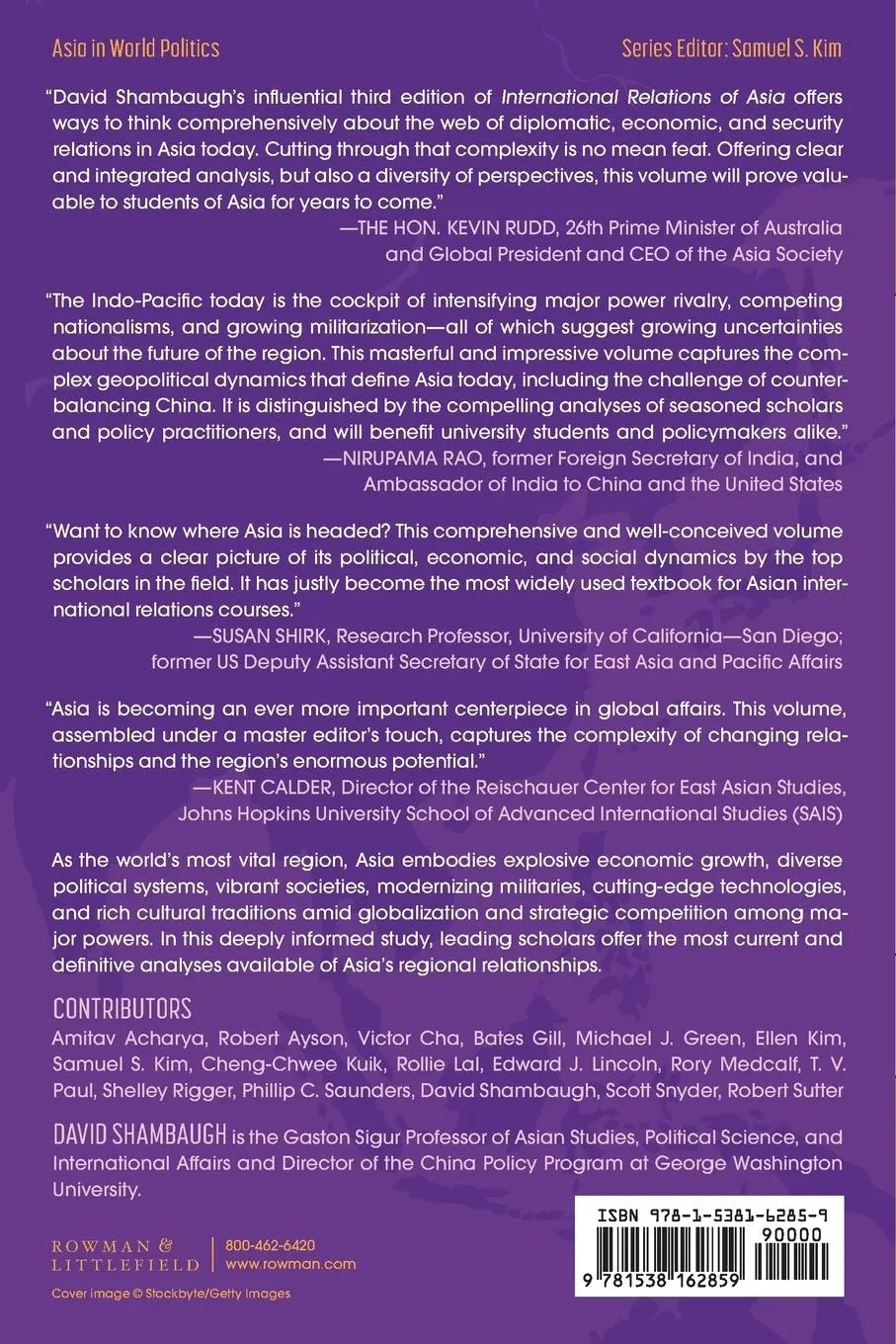 Rückseite: 9781538162859 | International Relations of Asia | David Shambaugh | Taschenbuch | 2022