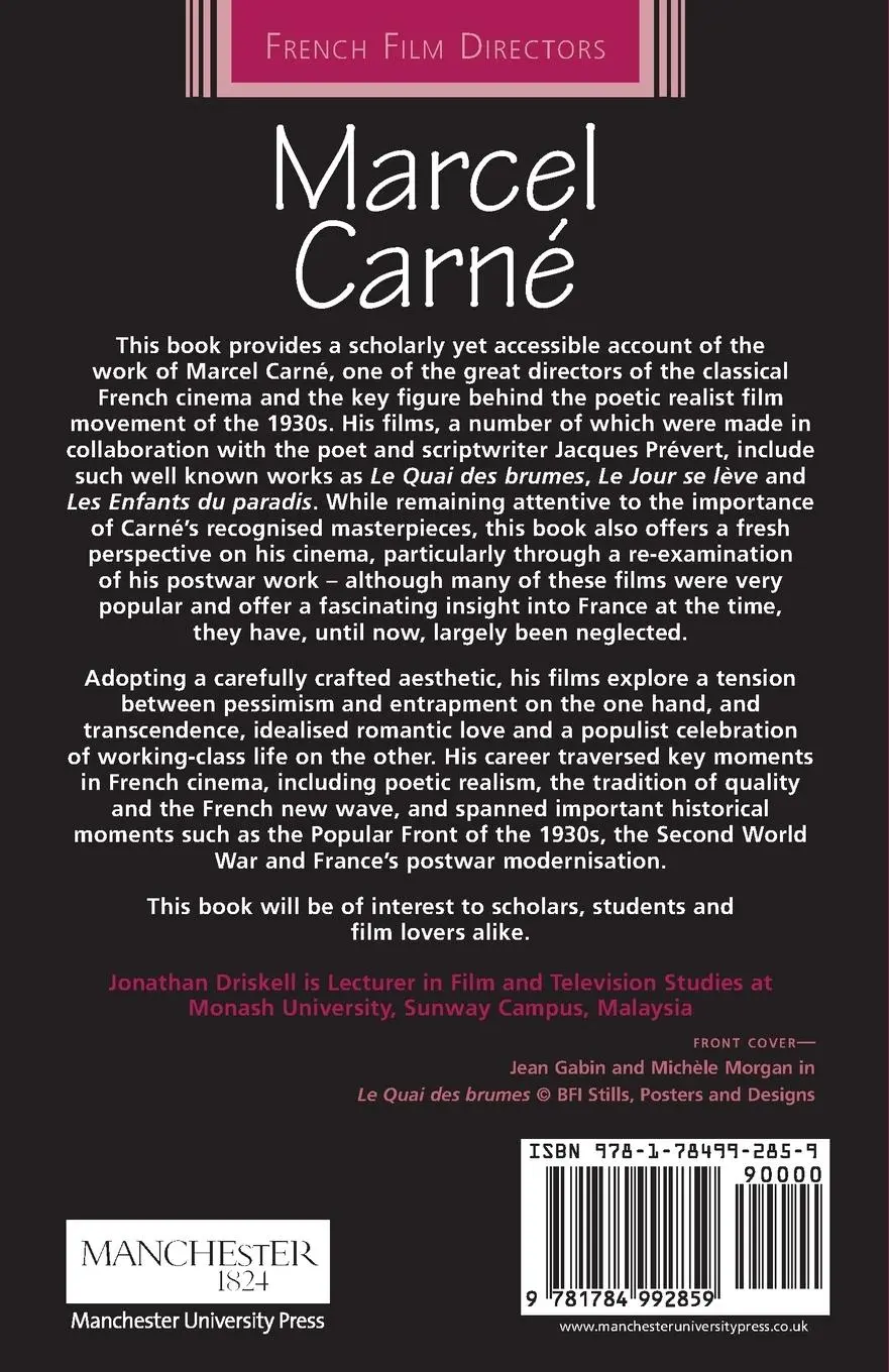 Rückseite: 9781784992859 | Marcel Carné | Jonathan Driskell | Taschenbuch | Englisch | 2016