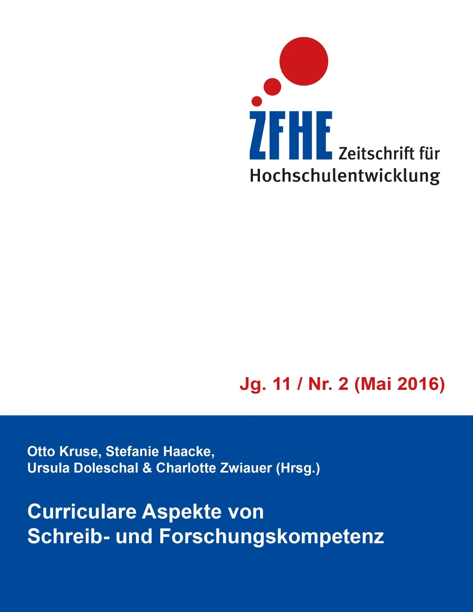 Curriculare Aspekte von Schreib- und Forschungskompetenz (Zeitschrift für Hochschulentwicklung)