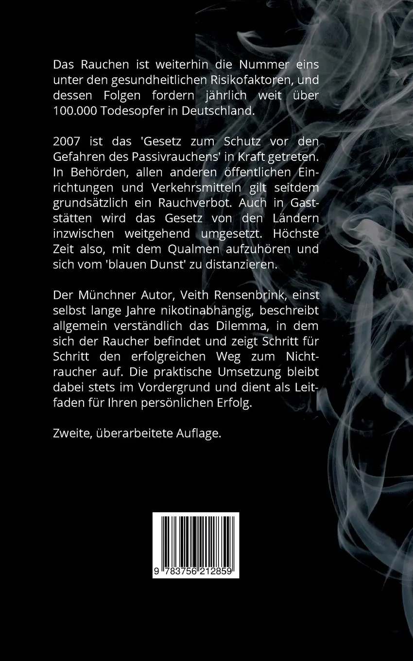 Rückseite: 9783756212859 | einfach nicht rauchen punkt. | Veith Rensenbrink | Taschenbuch | 2022