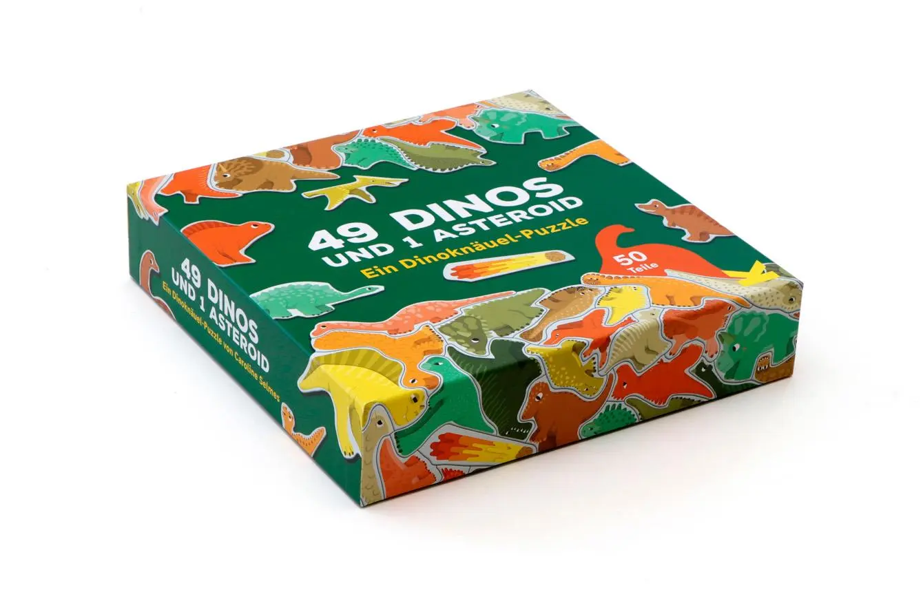 Bild: 9783962442859 | 49 Dinos und 1 Asteroid | Ein Dinoknäuel-Puzzle | Caroline Selmes