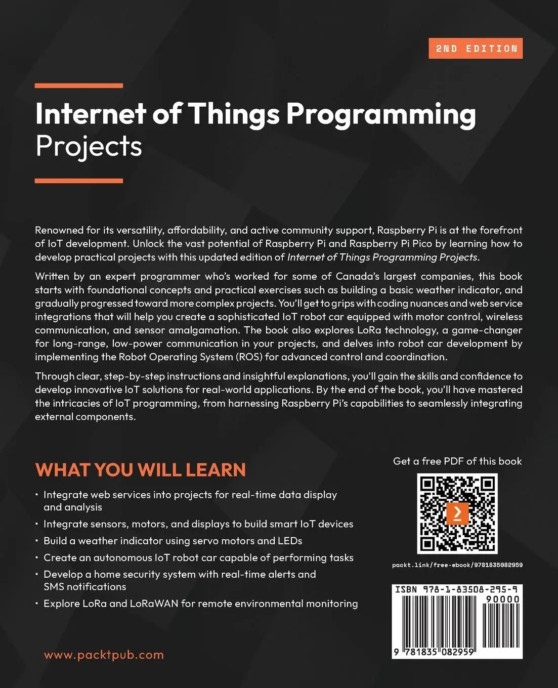 Rückseite: 9781835082959 | Internet of Things Programming Projects - Second Edition | Colin Dow