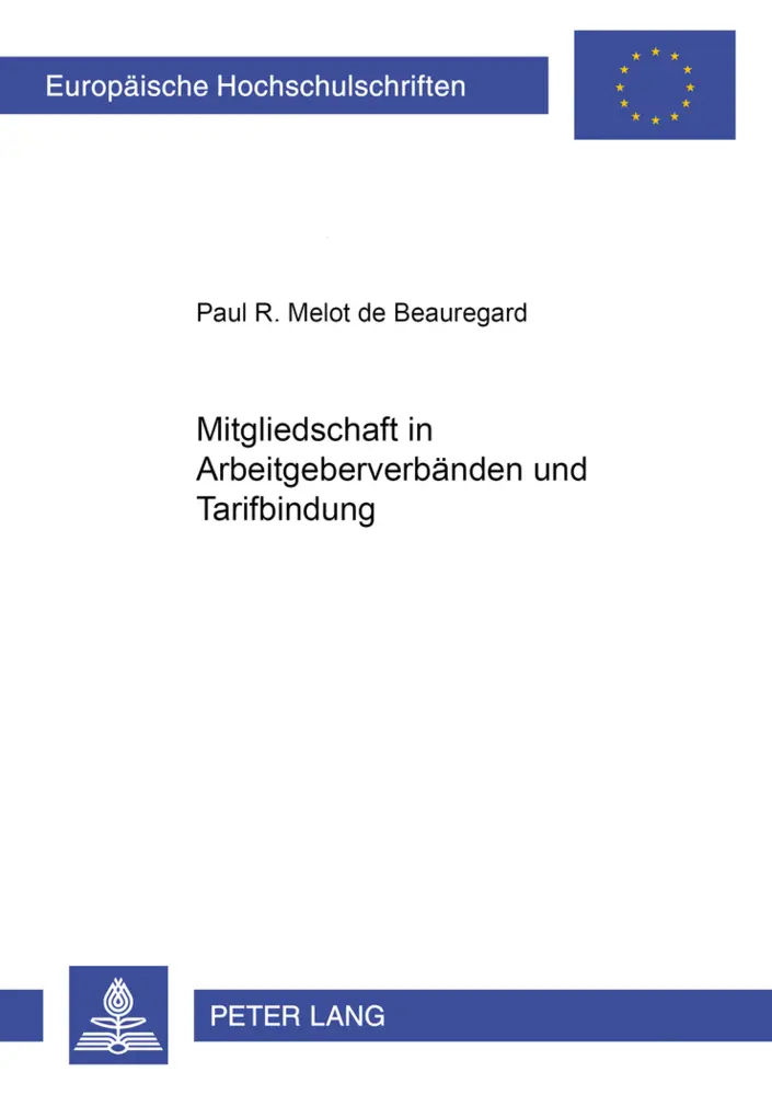 Cover: 9783631392959 | Mitgliedschaft in Arbeitgeberverbänden und Tarifbindung | Beauregard