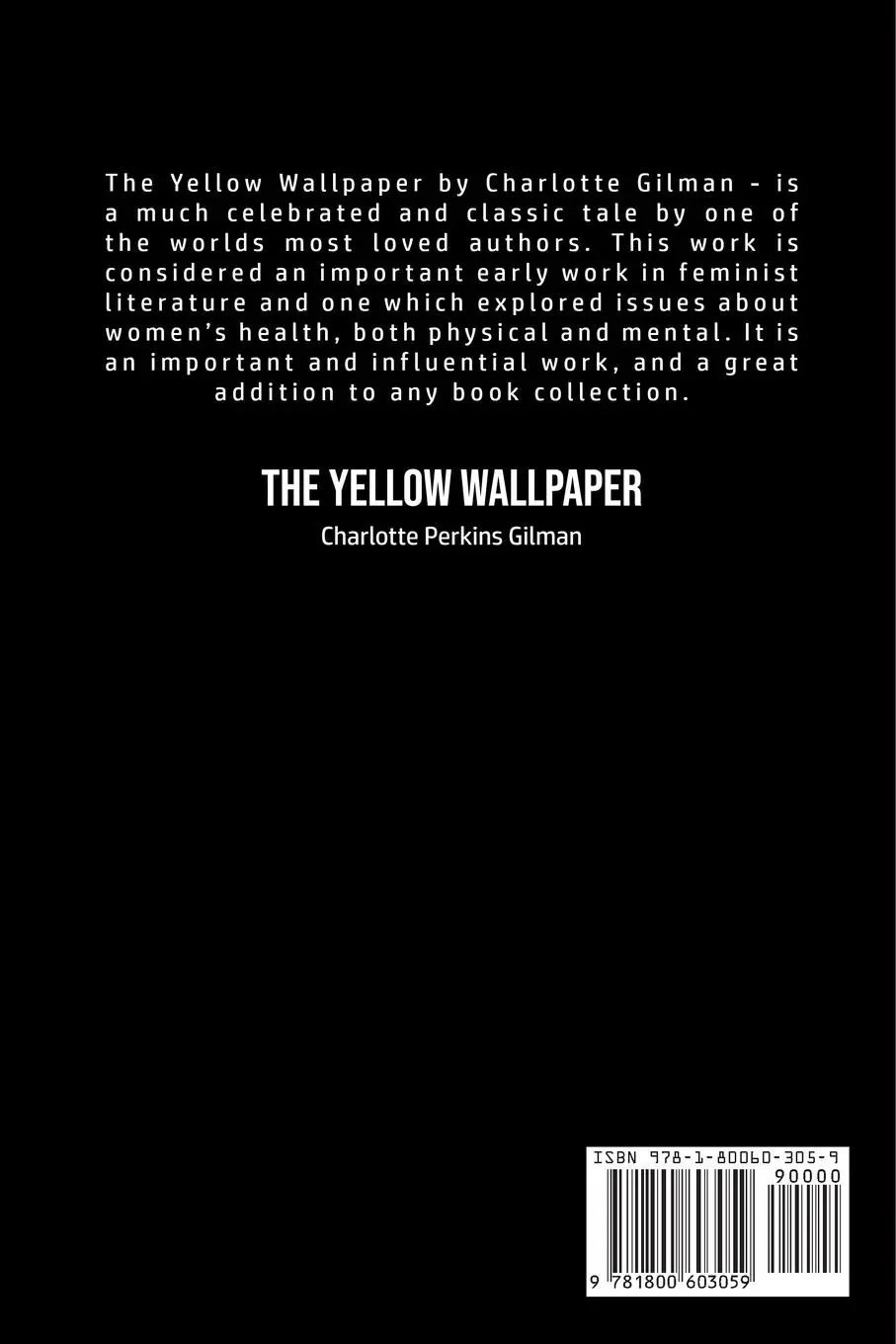 Rückseite: 9781800603059 | The Yellow Wallpaper | Charlotte Perkins Gilman | Taschenbuch | 2020