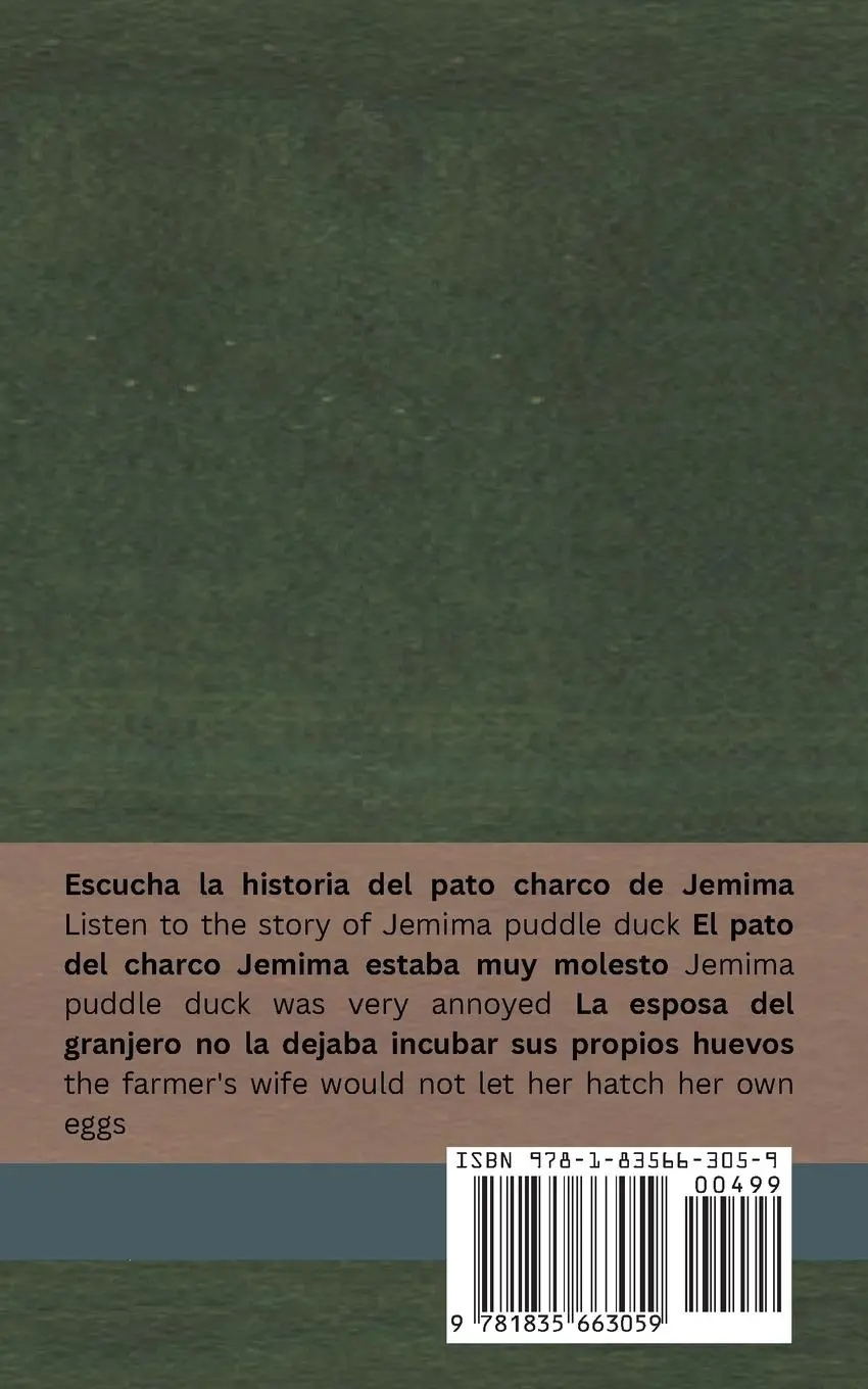 Rückseite: 9781835663059 | El cuento del pato de charco Jemima / The Tale of Jemima Puddle Duck