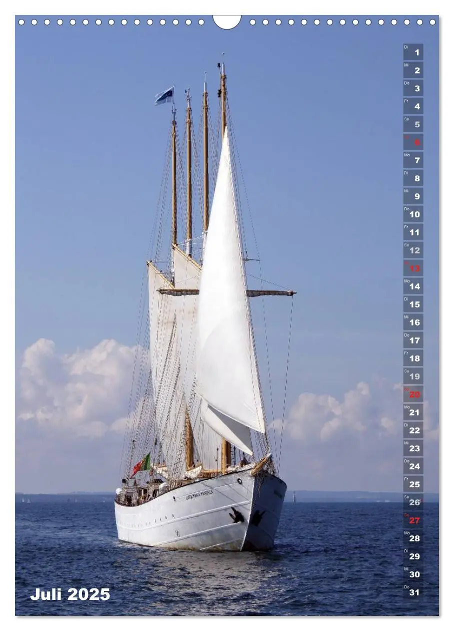 Bild: 9783457043059 | Segelromantik - Großsegler auf der Ostsee (Wandkalender 2025 DIN A3...