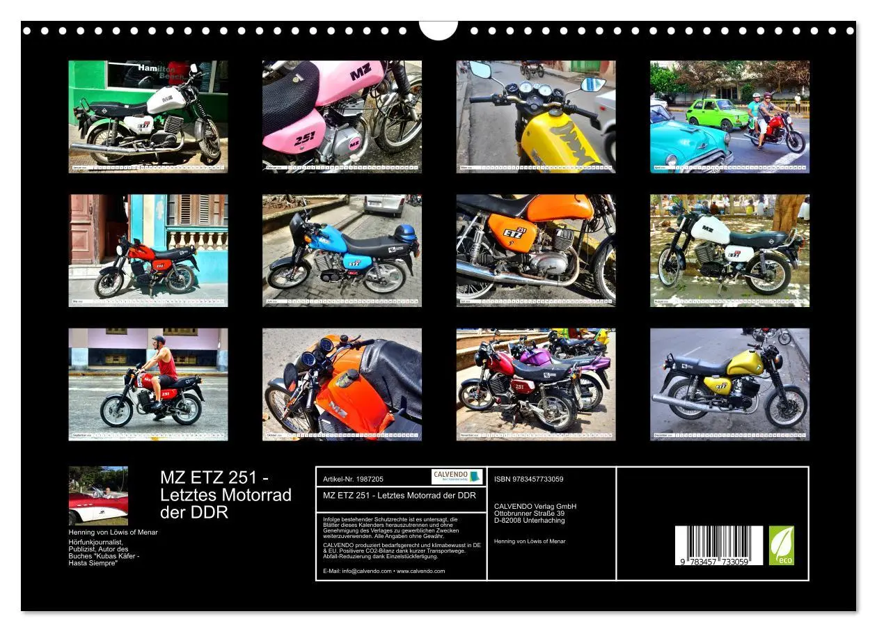 Bild: 9783457733059 | MZ ETZ 251 - Letztes Motorrad der DDR (Wandkalender 2026 DIN A3...