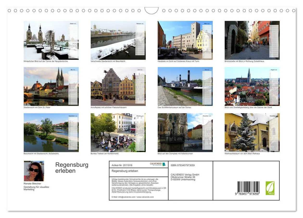 Bild: 9783457973059 | Regensburg erleben (Wandkalender 2026 DIN A3 quer), CALVENDO...