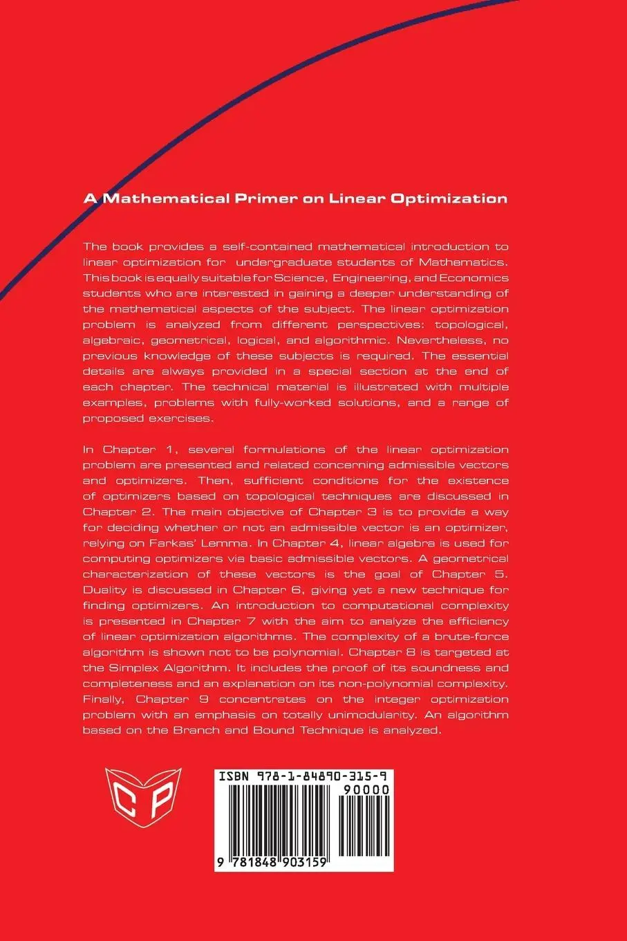 Rückseite: 9781848903159 | A Mathematical Primer on Linear Optimization | Diogo Gomes (u. a.)