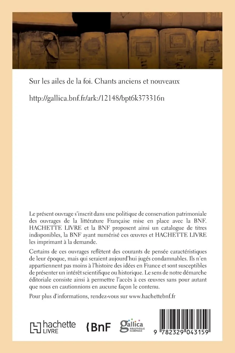 Rückseite: 9782329043159 | Sur Les Ailes de la Foi, Chants Anciens Et Nouveaux | Anonyme | Buch
