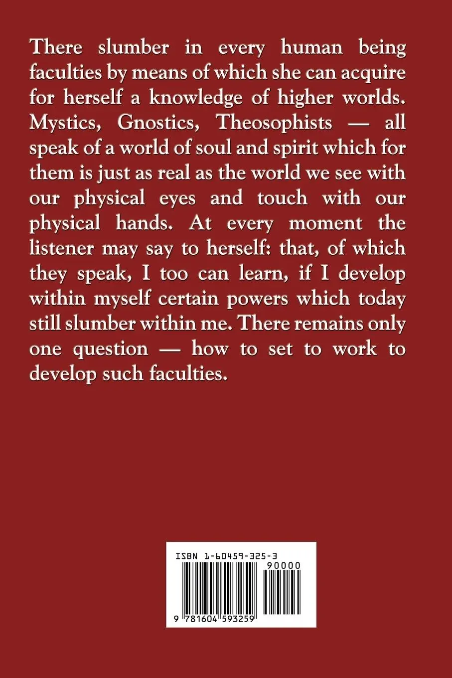 Rückseite: 9781604593259 | How to Know Higher Worlds | Rudolf Steiner | Taschenbuch | Englisch