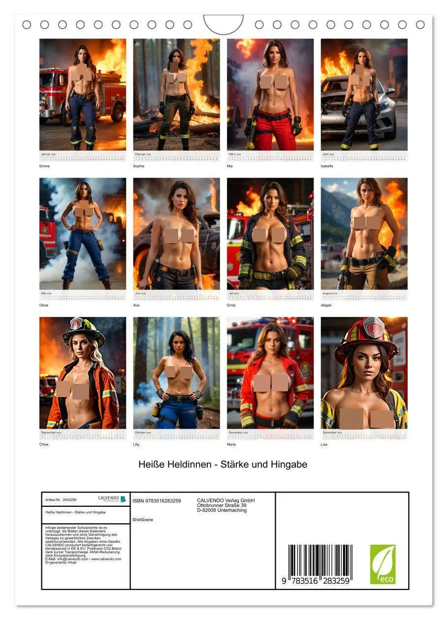 Bild: 9783516283259 | Heiße Heldinnen - Stärke und Hingabe (Wandkalender 2026 DIN A4...