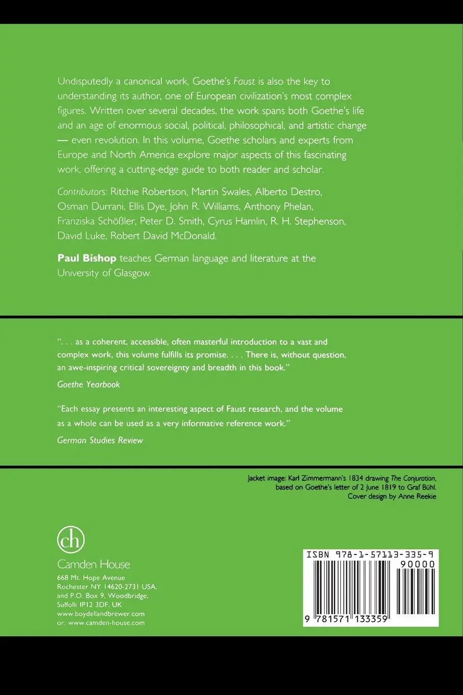 Rückseite: 9781571133359 | Companion to Goethe's Faust | Parts I and II | Paul Bishop | Buch