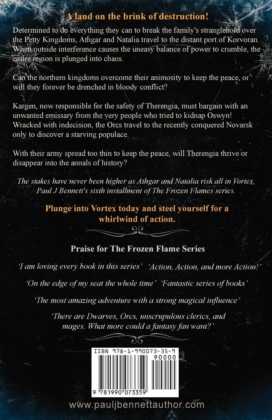 Rückseite: 9781990073359 | Vortex | An Epic Sword &amp; Sorcery Novel | Paul J Bennett | Taschenbuch
