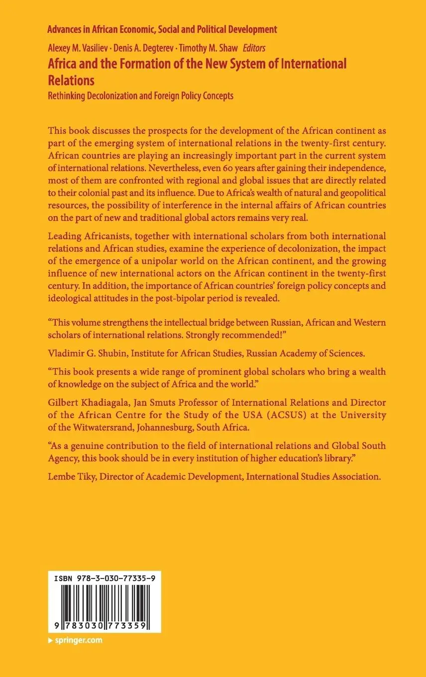 Rückseite: 9783030773359 | Africa and the Formation of the New System of International Relations