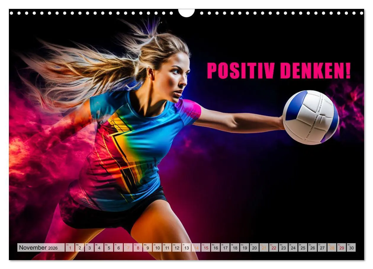 Bild: 9783457493359 | Volleyball und Motivation (Wandkalender 2026 DIN A3 quer), CALVENDO...