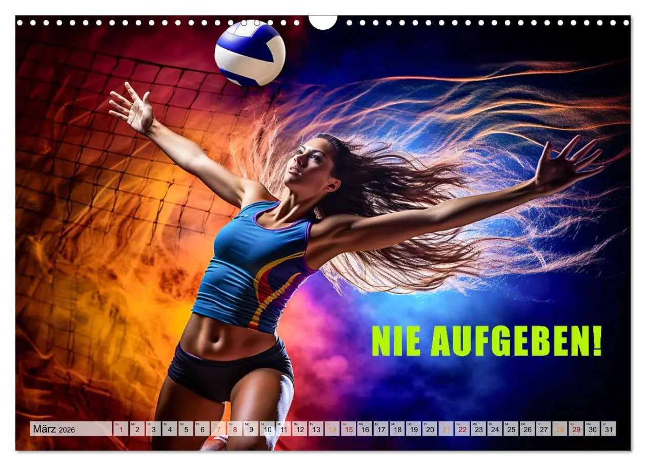 Bild: 9783457493359 | Volleyball und Motivation (Wandkalender 2026 DIN A3 quer), CALVENDO...