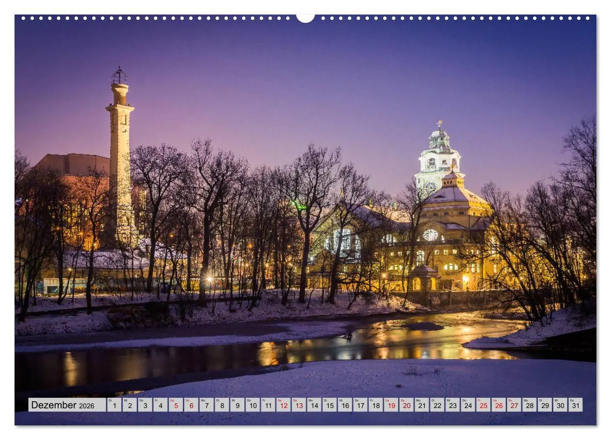 Bild: 9783457873359 | München - Lichter der Großstadt (Wandkalender 2026 DIN A2 quer),...