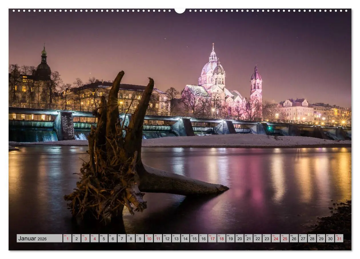 Bild: 9783457873359 | München - Lichter der Großstadt (Wandkalender 2026 DIN A2 quer),...